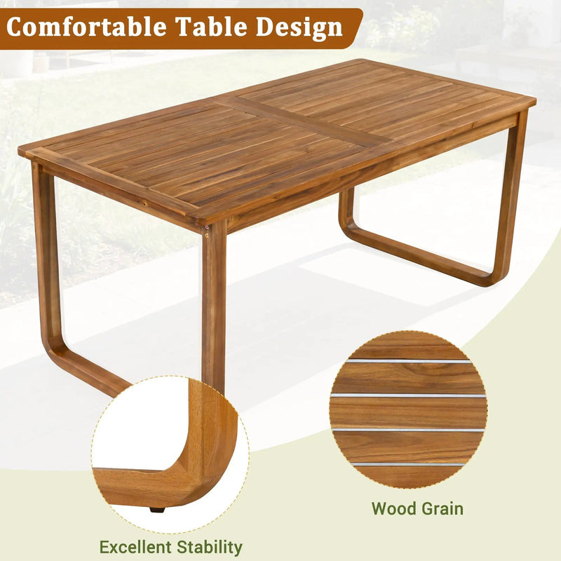 7 Pieces Patio Dining Set Outdoor Dining Table and Chairs by HouseOfZazla