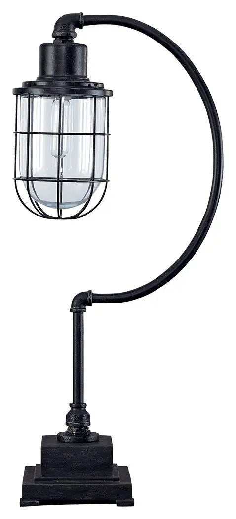 Jae - Metal Desk Lamp - Antique Black by Unique Piece Furniture