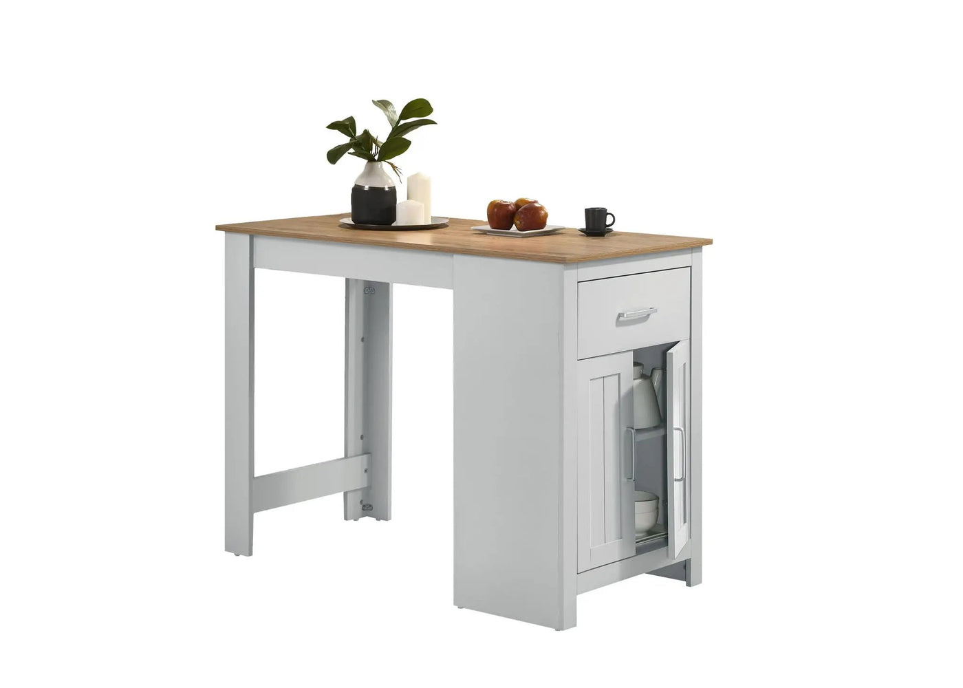 Alonzo - Small Space Counter Height Dining Table With Cabinet And Drawer Storage by HouseOfZazla