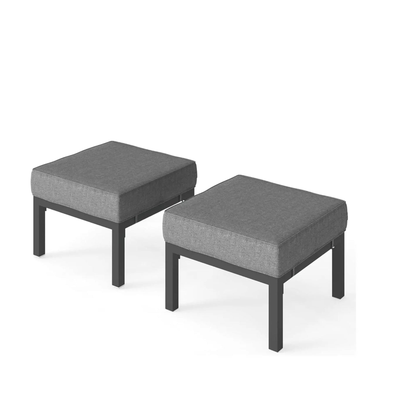 Patio Ottomans With Cushions, All-Weather Footrests (Set of 2) by HouseOfZazla