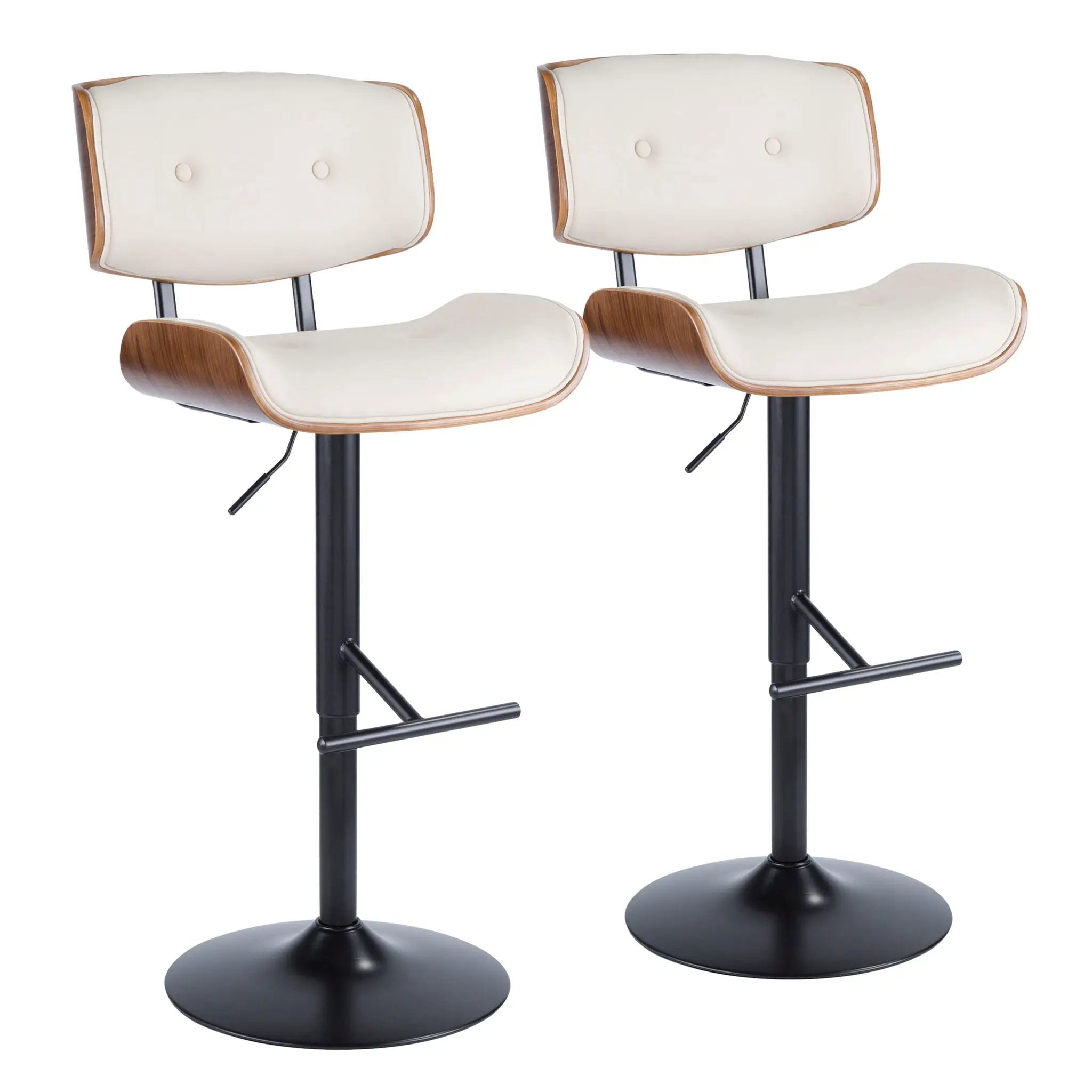 Lombardi - Mid Century Modern Adjustable Barstool by Unique Piece Furniture
