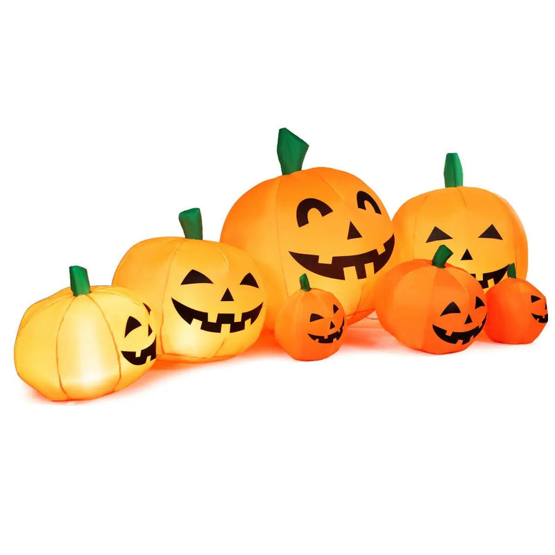 7.5 Feet Halloween Inflatable 7 Pumpkins Patch with LED Lights by DirectDeals