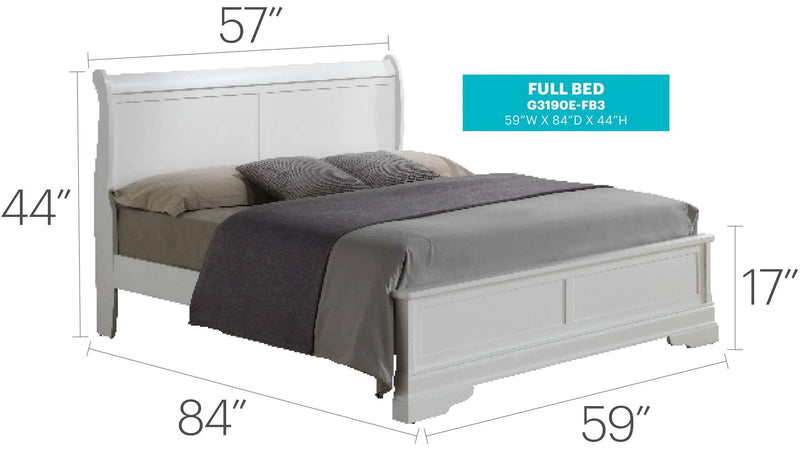 Sleigh Bed With Low Footboard by Unique Piece Furniture