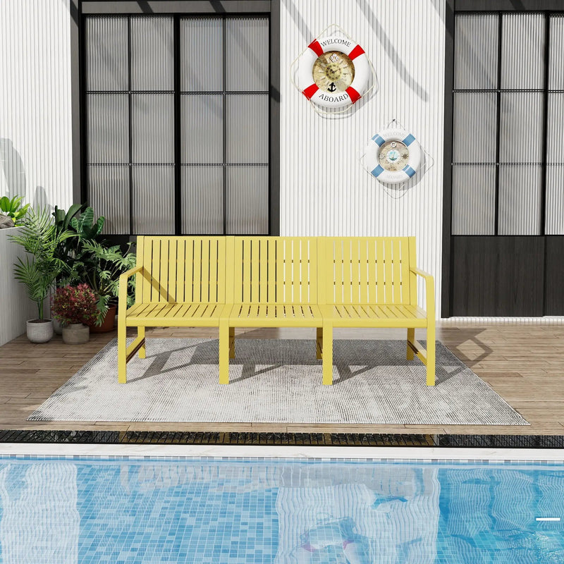 1 Piece Indoor / Outdoor 3 Seater Sofa, UV-Resistant, Waterproof and Durable by HouseOfZazla
