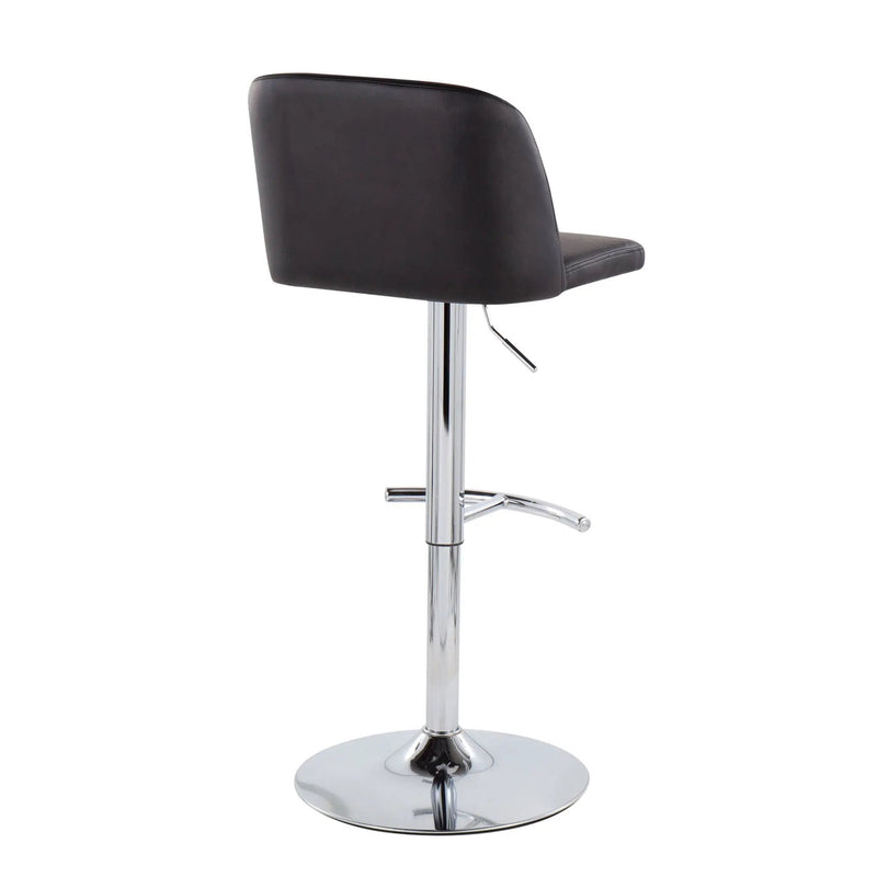 Toriano - Contemporary Adjustable Barstool With Swivel & Rounded T Footrest (Set of 2) by Unique Piece Furniture
