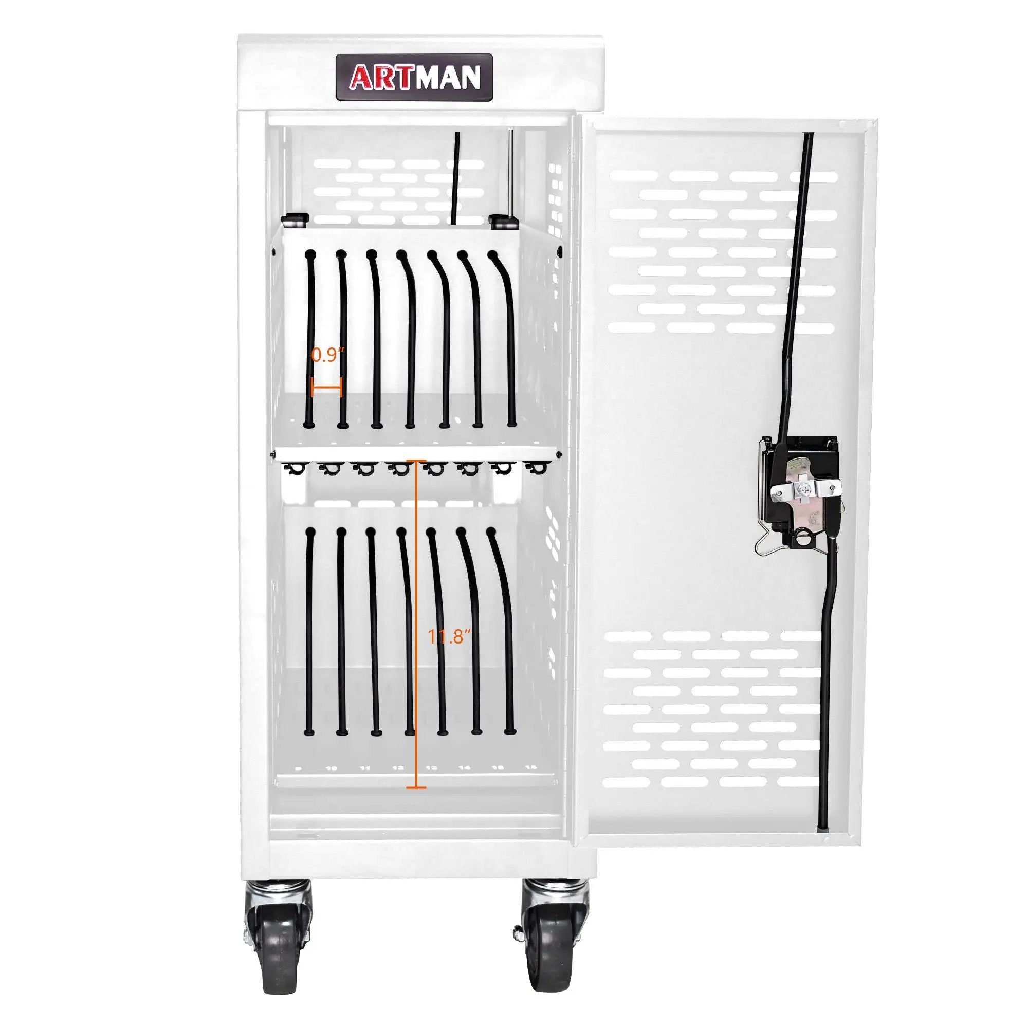 16 Bay Mobile School Charging Cart Station for Chromebook, Tablet and Laptop by HouseOfZazla