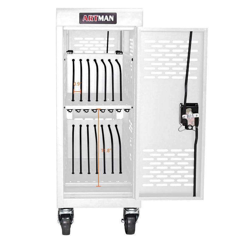 16 Bay Mobile School Charging Cart Station for Chromebook, Tablet and Laptop by HouseOfZazla