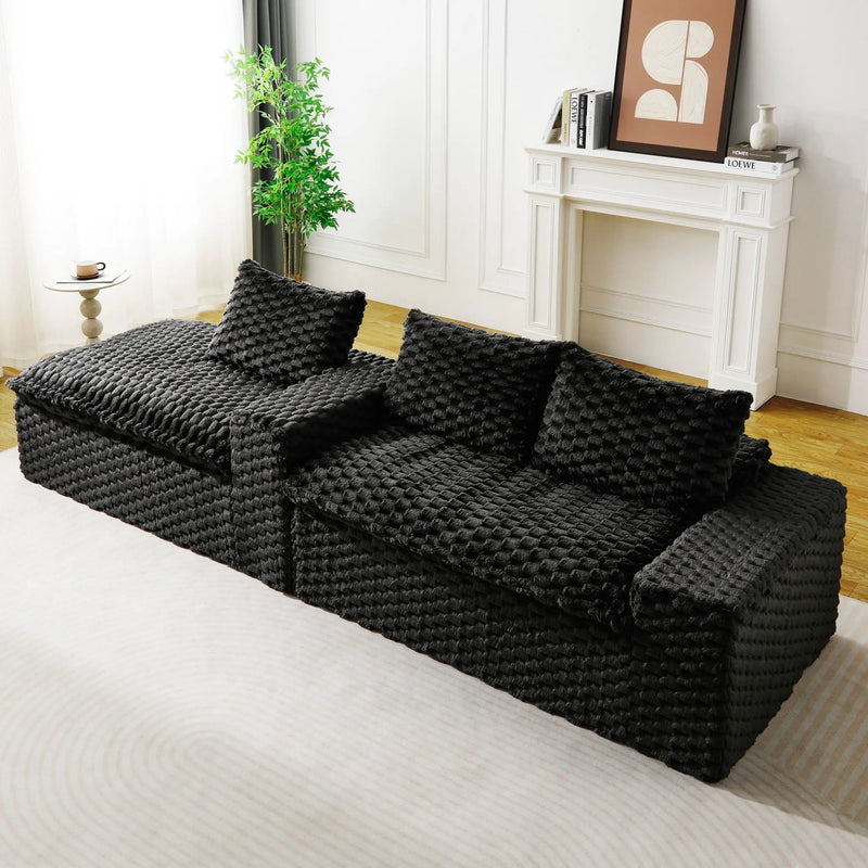 Modular Sofa, Convertible Twin Seat With Chaise Lounge by HouseOfZazla