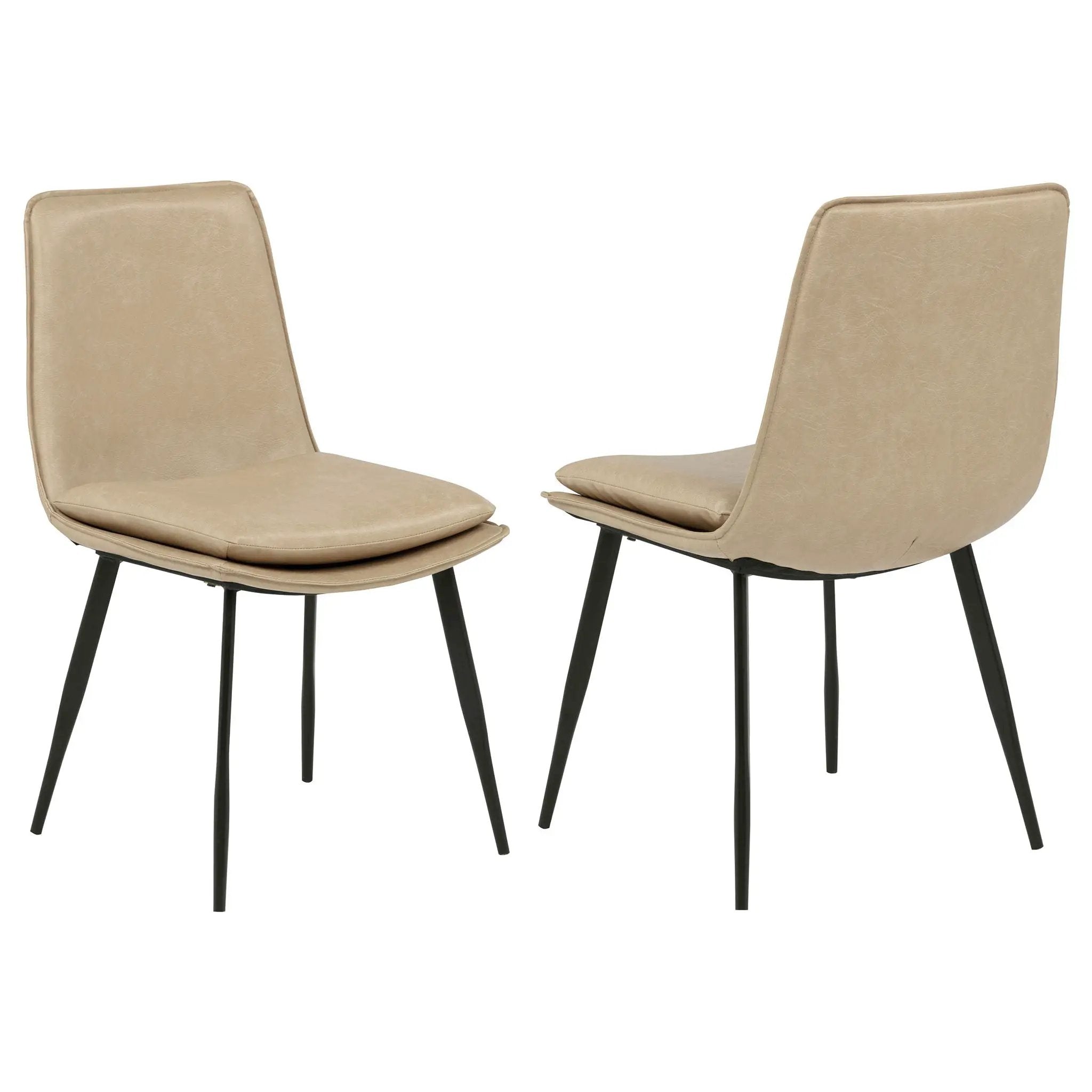 Ortega Upholstered Dining Side Chair Tan (Set of 2) by Unique Piece Furniture