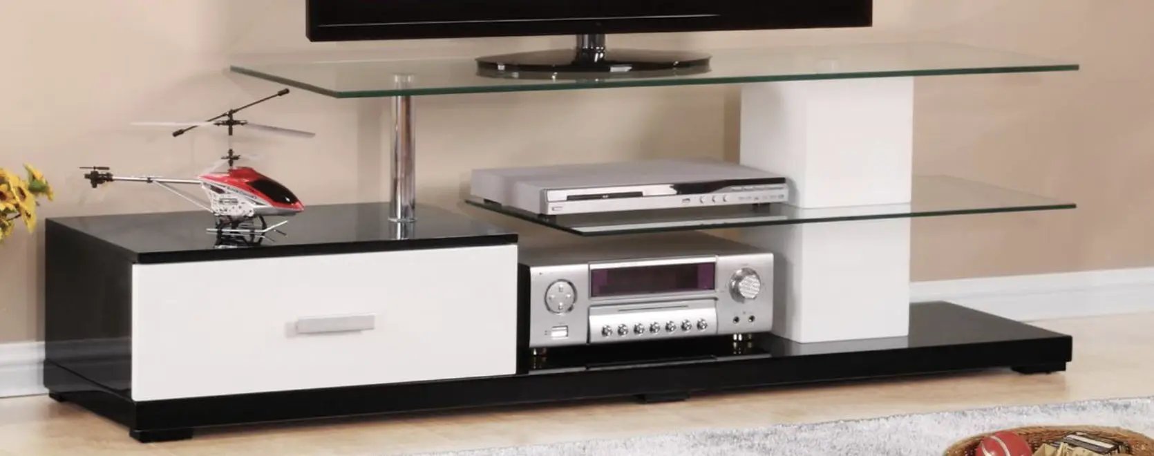 Ivana - TV Stand - White / Black by Unique Piece Furniture