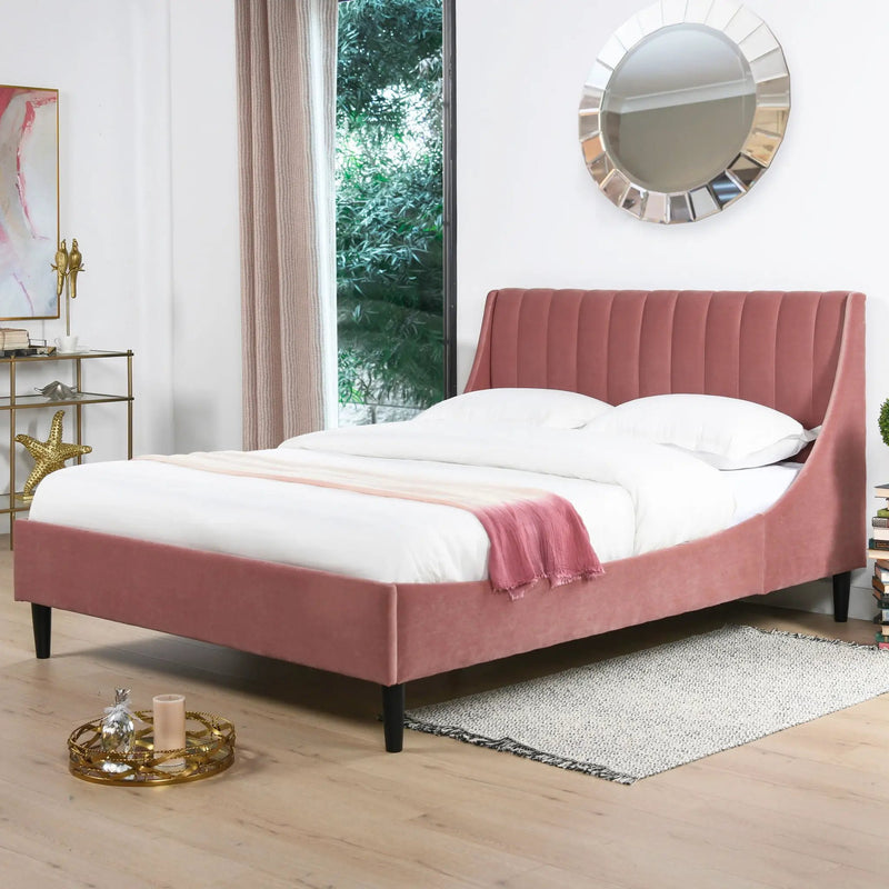 Aspen - Vertical Tufted Modern Headboard Platform Bed Set by HouseOfZazla