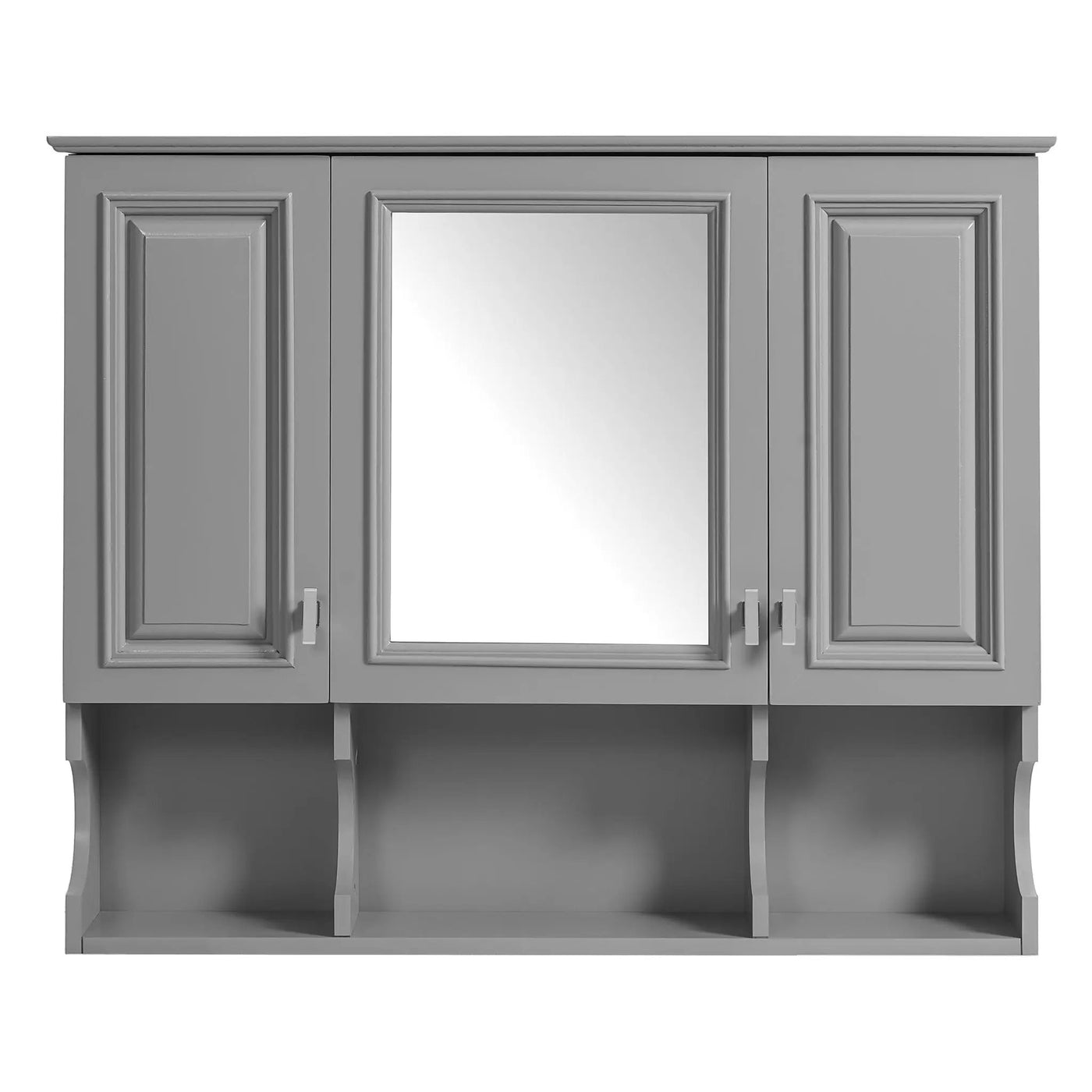 Wall Mounted Bathroom Medicine Wall Cabinet With Mirror & Open Shelves by HouseOfZazla