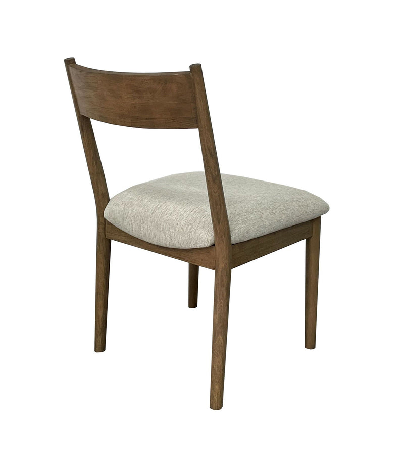 Light Brown Dining Chairs with Solid Wood Frame and Upholstered Seat - Set of 2, photo 5 of 6