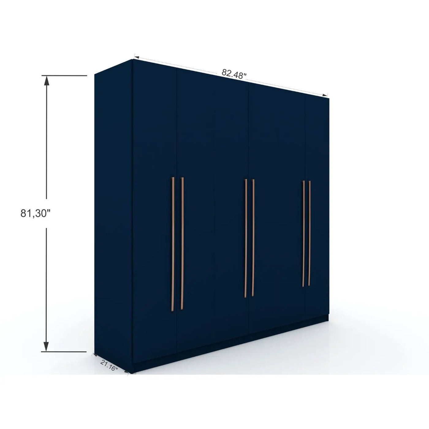 Gramercy - Free Standing Wardrobe Closet With Drawers And Shelves by HouseOfZazla