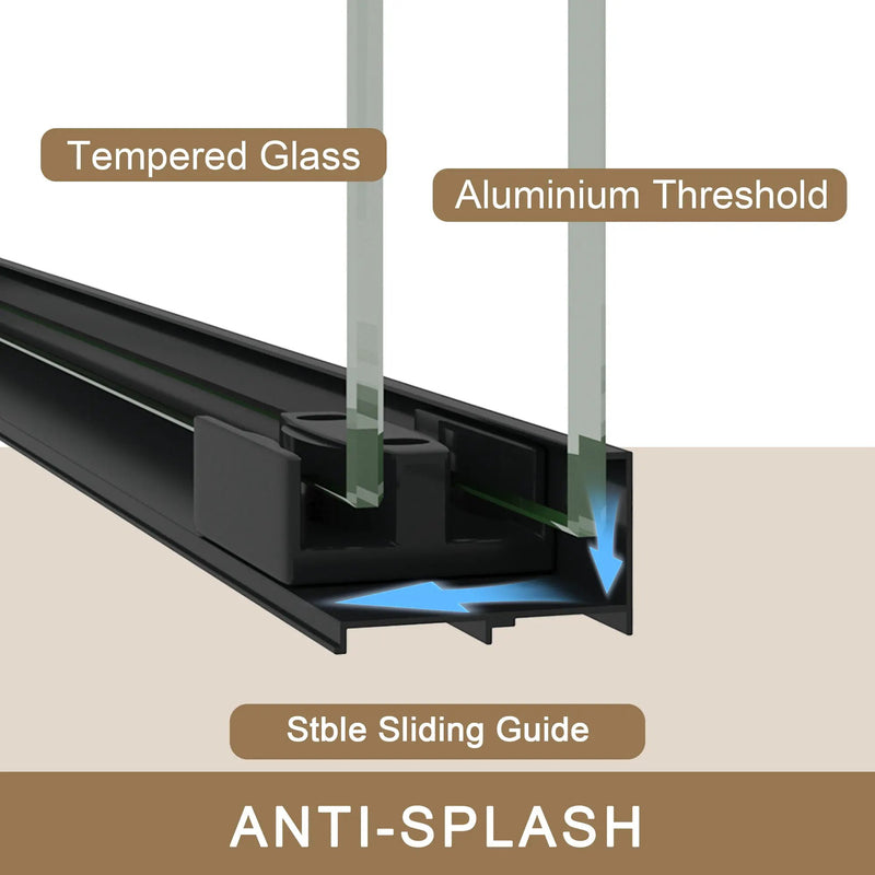 Aluminum Frame Double Sliding Shower Door by HouseOfZazla