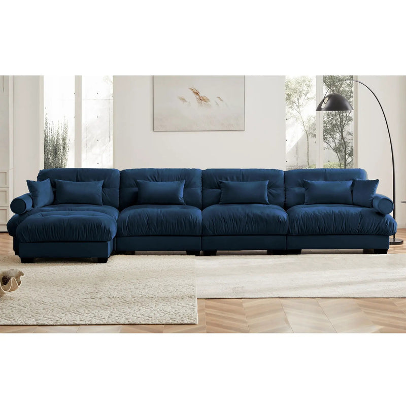 Super Comfort Oversized Modular Sectional Sofa With Movable Ottoman by Unique Piece Furniture