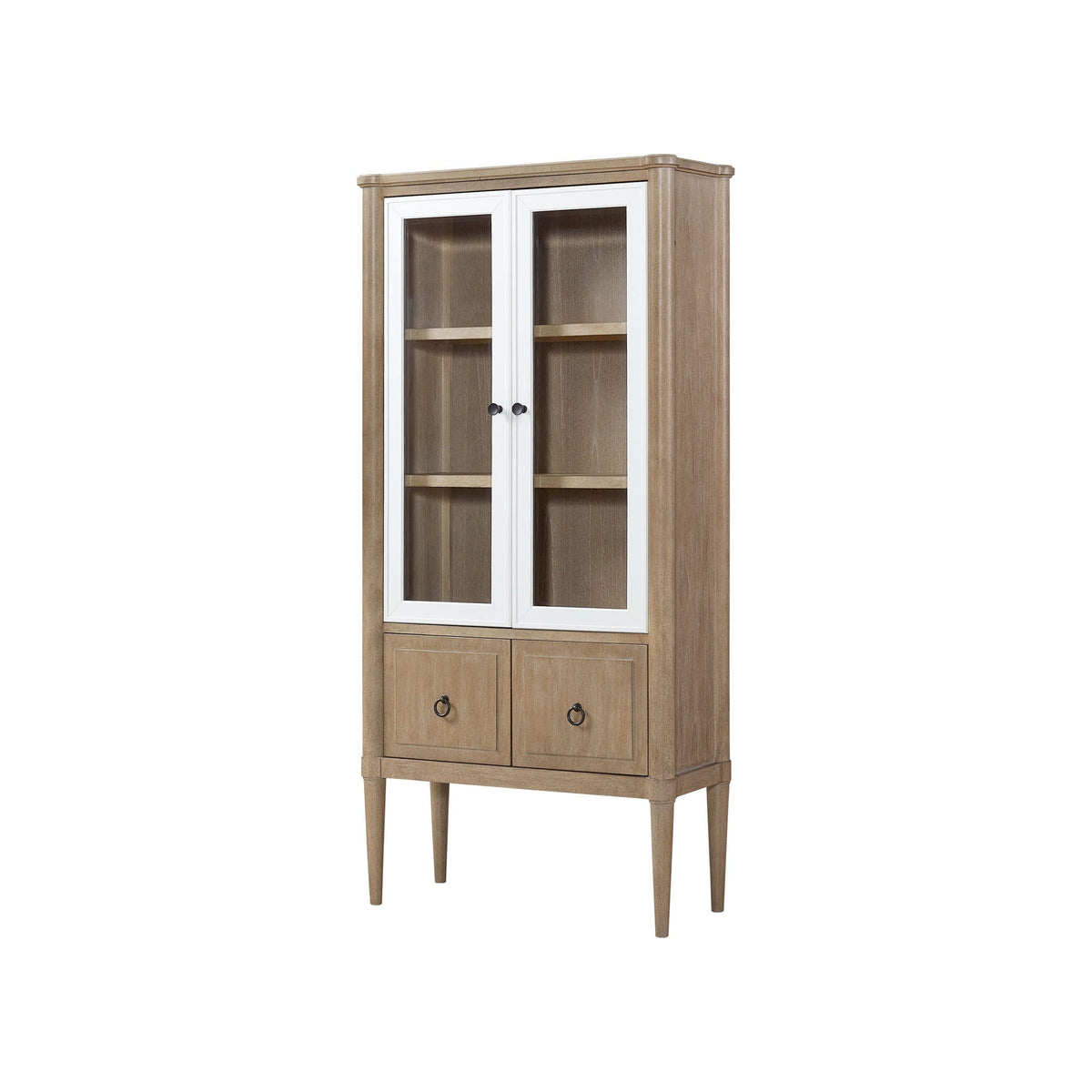 Display Bookcase with Glass Cabinet Doors - Sand, photo 6 of 6