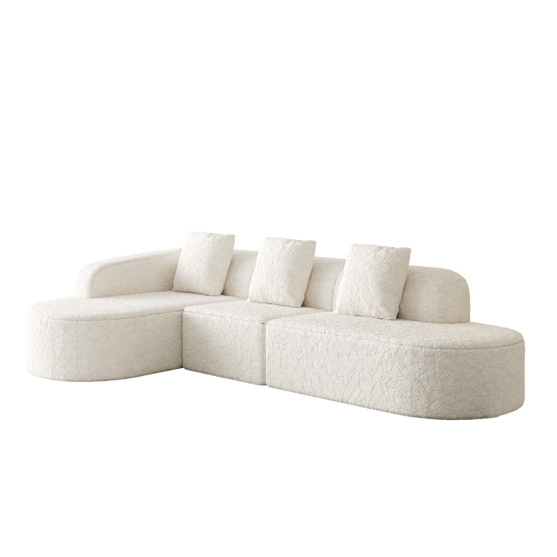 111.8-Inch L-Shaped Curved Modular Sofa by HouseOfZazla