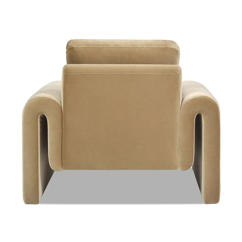 Mason - Arched Arm Chair - Camel Brown Beige by HouseOfZazla