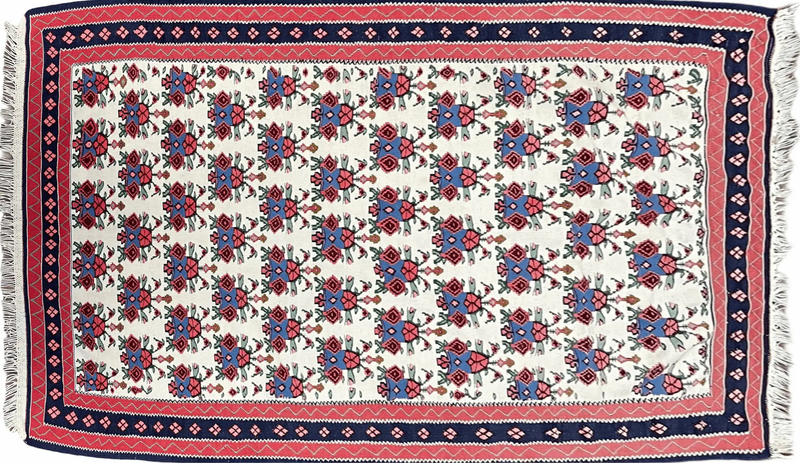 3x5 Vintage Kurdish Senneh Kilim Rug 3 x 5 Heirloom Rug Flatweave Antique Rug Playroom Rug Collectible Rug Beige Kilim by Jewel Rugs