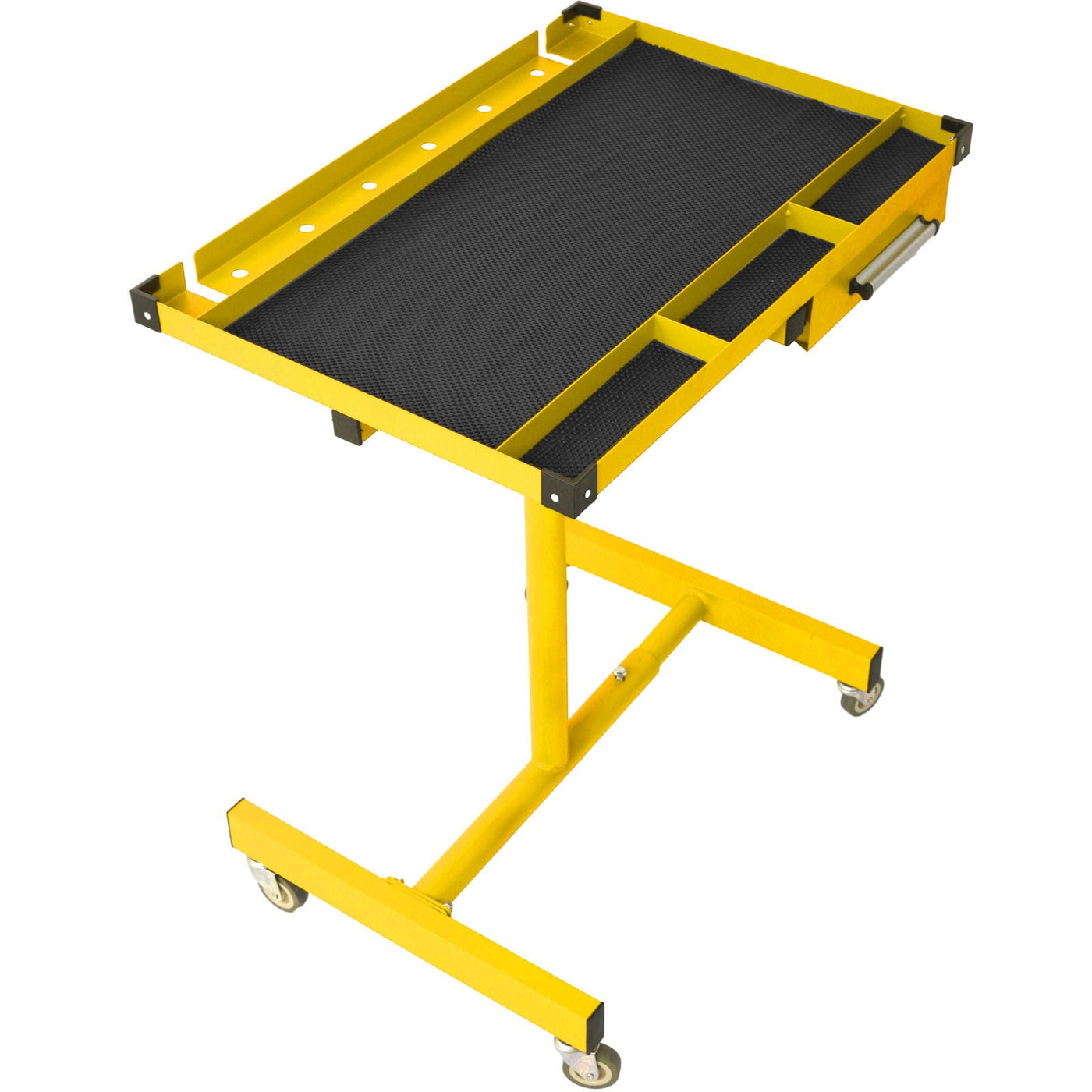 Adjustable Tear Down Work Table With Drawer For Garages, Repair Shops, And Diy, Portable, (4) 2.5" Swivel Casters, 220 Pound Capacity, Rubber Corners, Heavy Duty Steel by Unique Piece Furniture