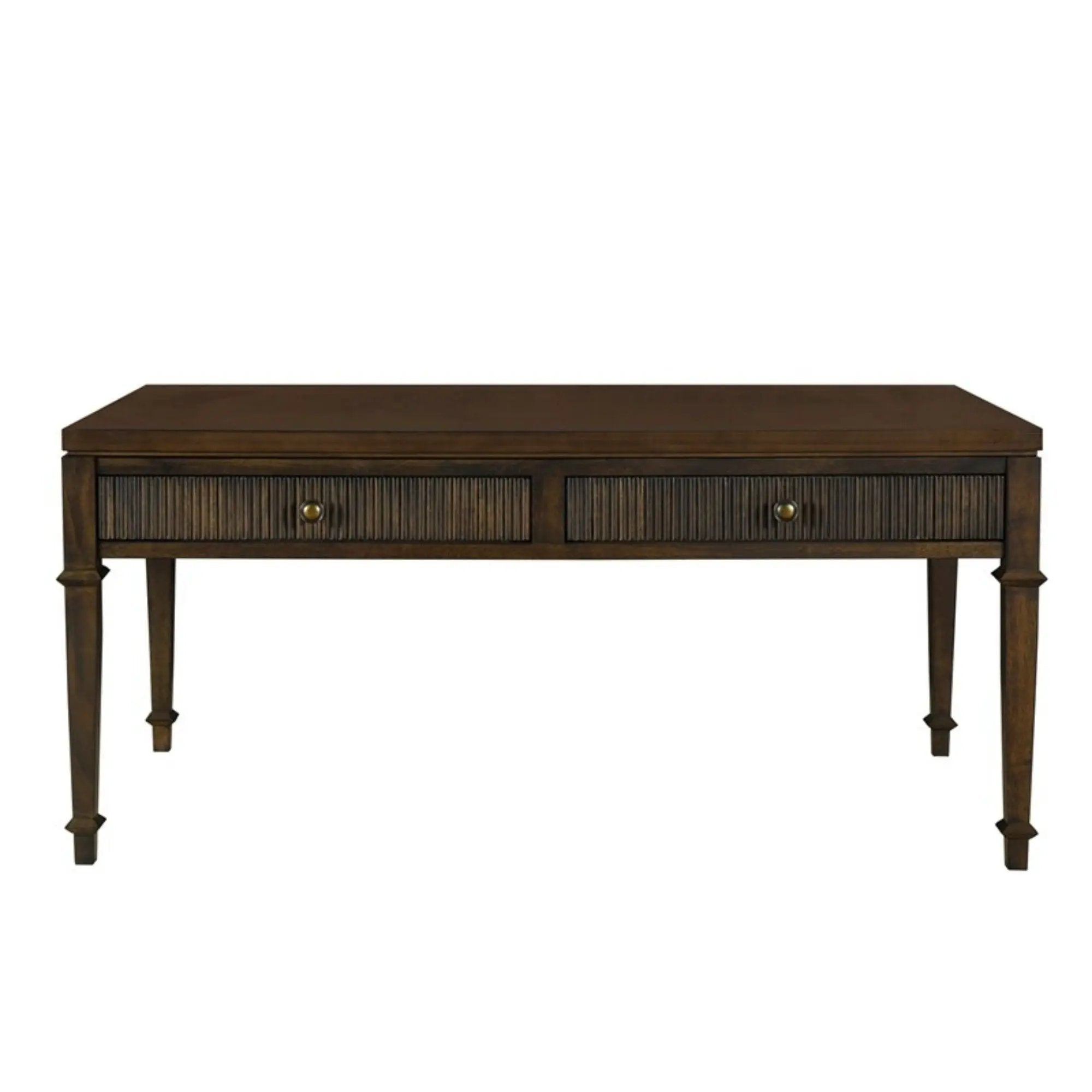 Fluted - 2 Drawer Coffee Table - Brown by Unique Piece Furniture