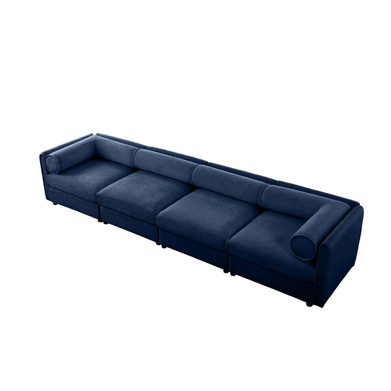 Stylish Sofa With Storage Seat And Cylindrical Backrest by Unique Piece Furniture