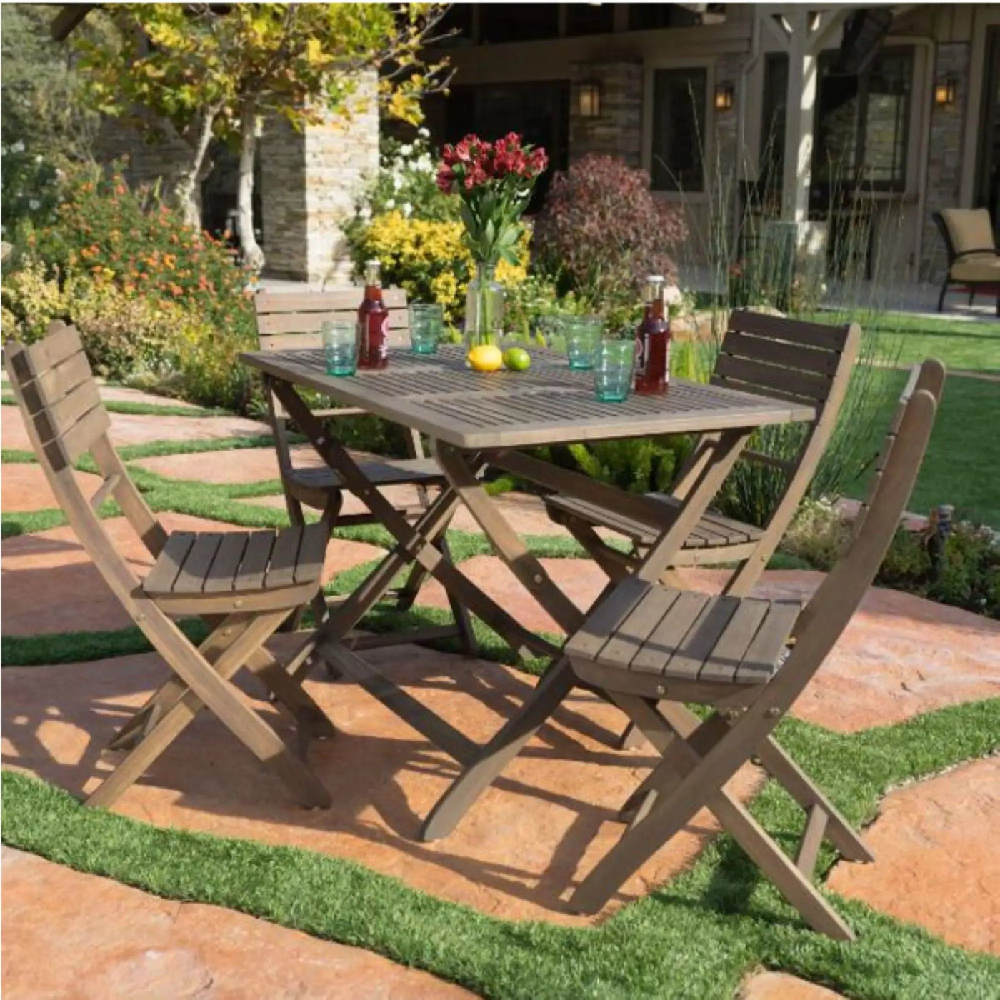 Positano Foldable Dining Set by HouseOfZazla