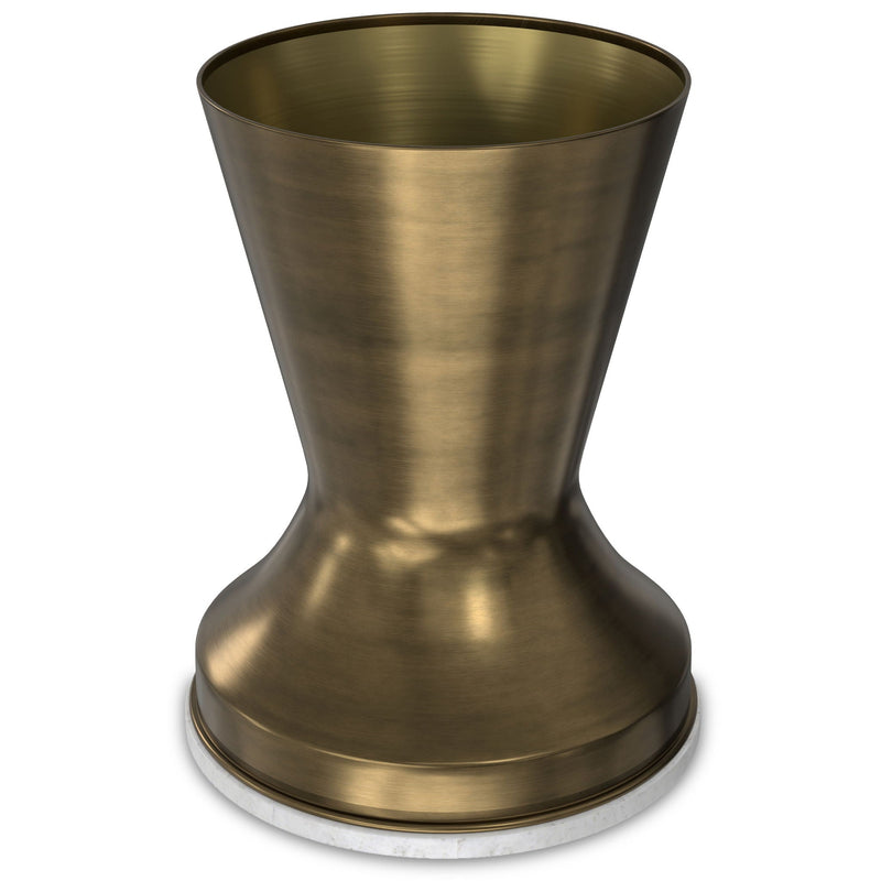 Raquel - Side Table - Antique Brass / White by HouseOfZazla