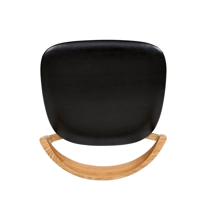 Raven - Stacking Sculpted Oak Dining Chair - Warm Natural Brown / Black by Unique Piece Furniture
