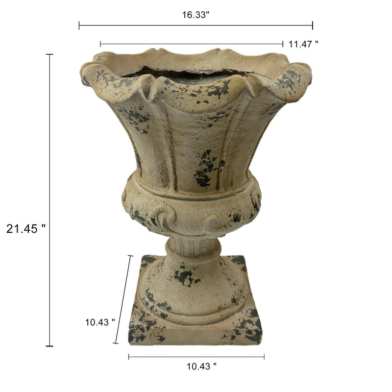 MGO Garden Planter, Antique White Finish by HouseOfZazla