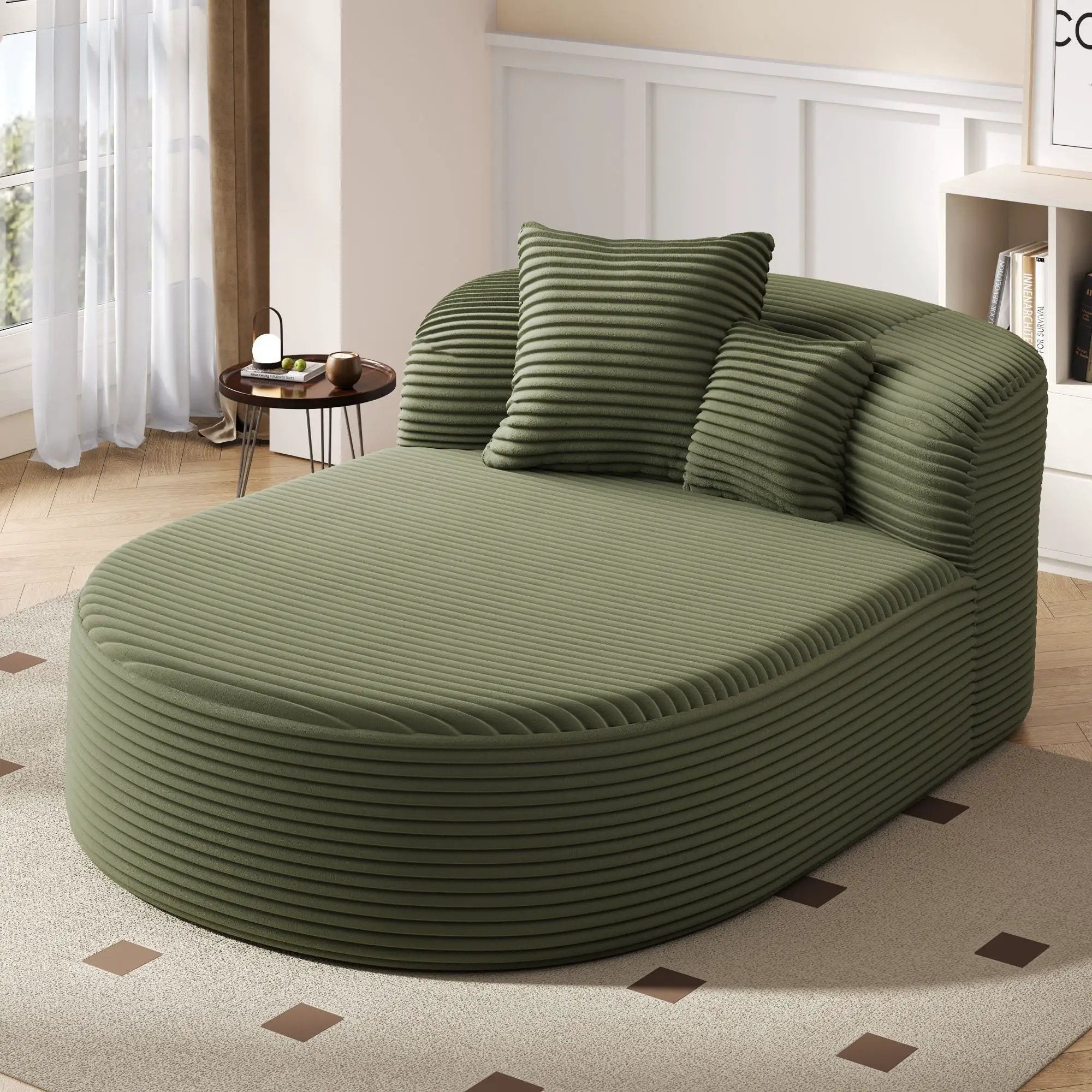 Modern Chaise Lounge Sofa Boneless Couch With Supportive Pillows by Unique Piece Furniture