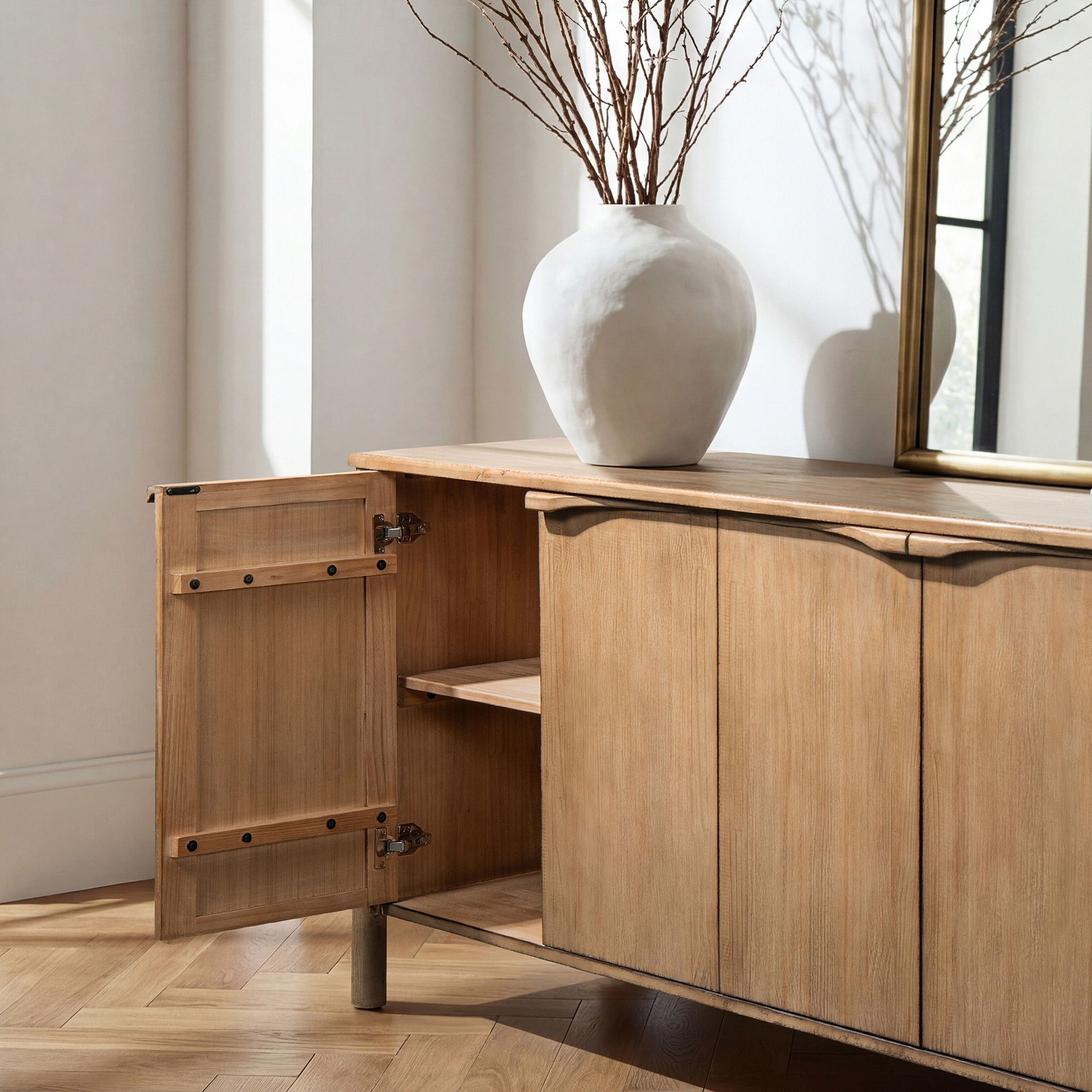 Nolan - 6 Door Sideboard - Brown by HouseOfZazla