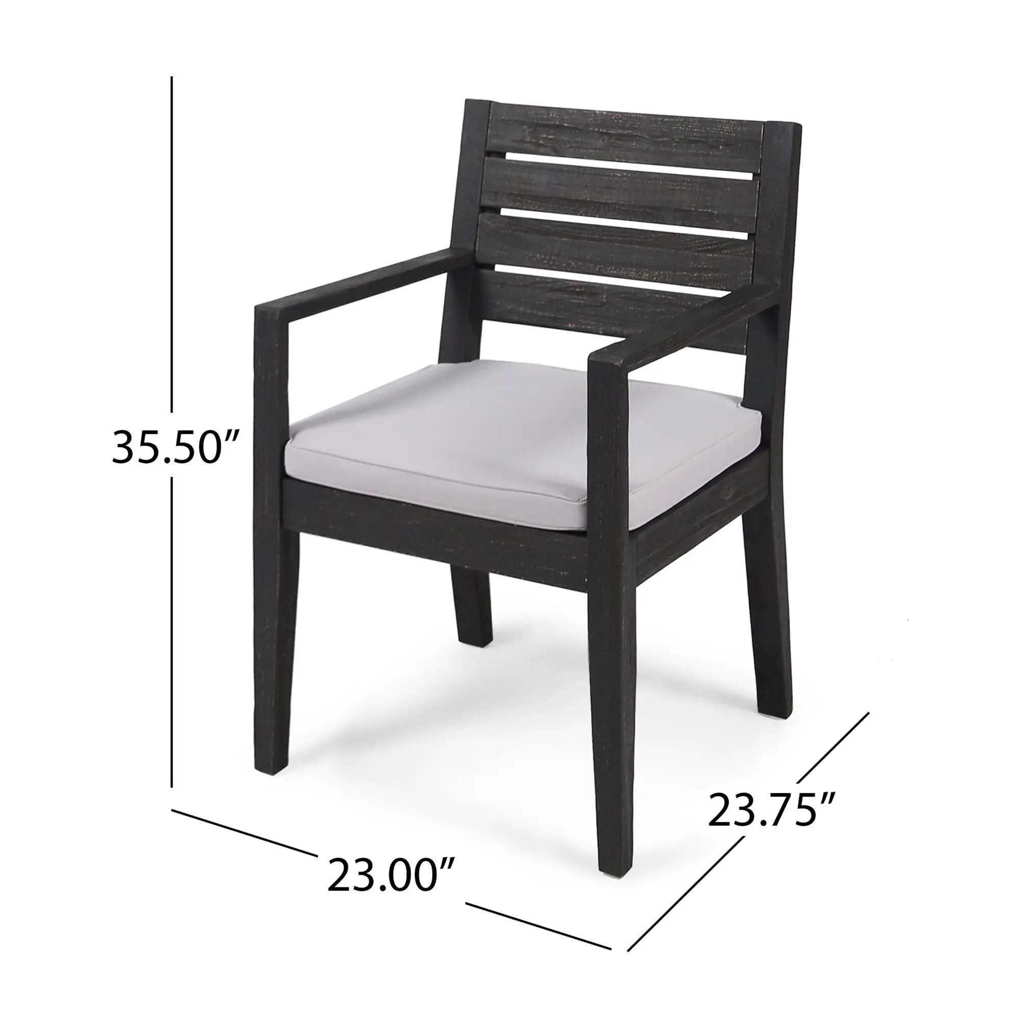 Outdoor Acacia Wood 7 Piece Expandable Dining Set, Sandblasted by HouseOfZazla