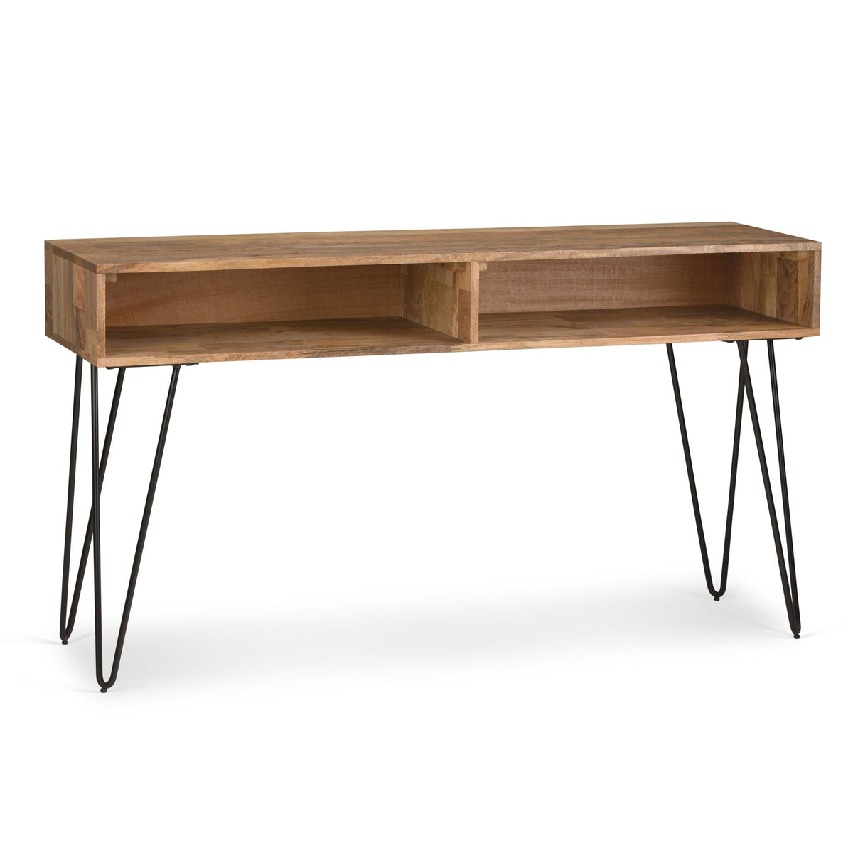 Natural Console Sofa Table with Hairpin Legs - Natural