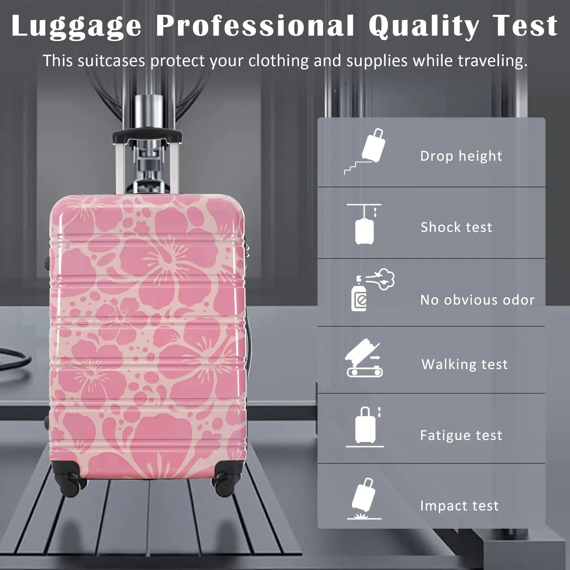 Hardshell Luggage Set 3-Piece Spinner Suitcases with TSA Lock by HouseOfZazla