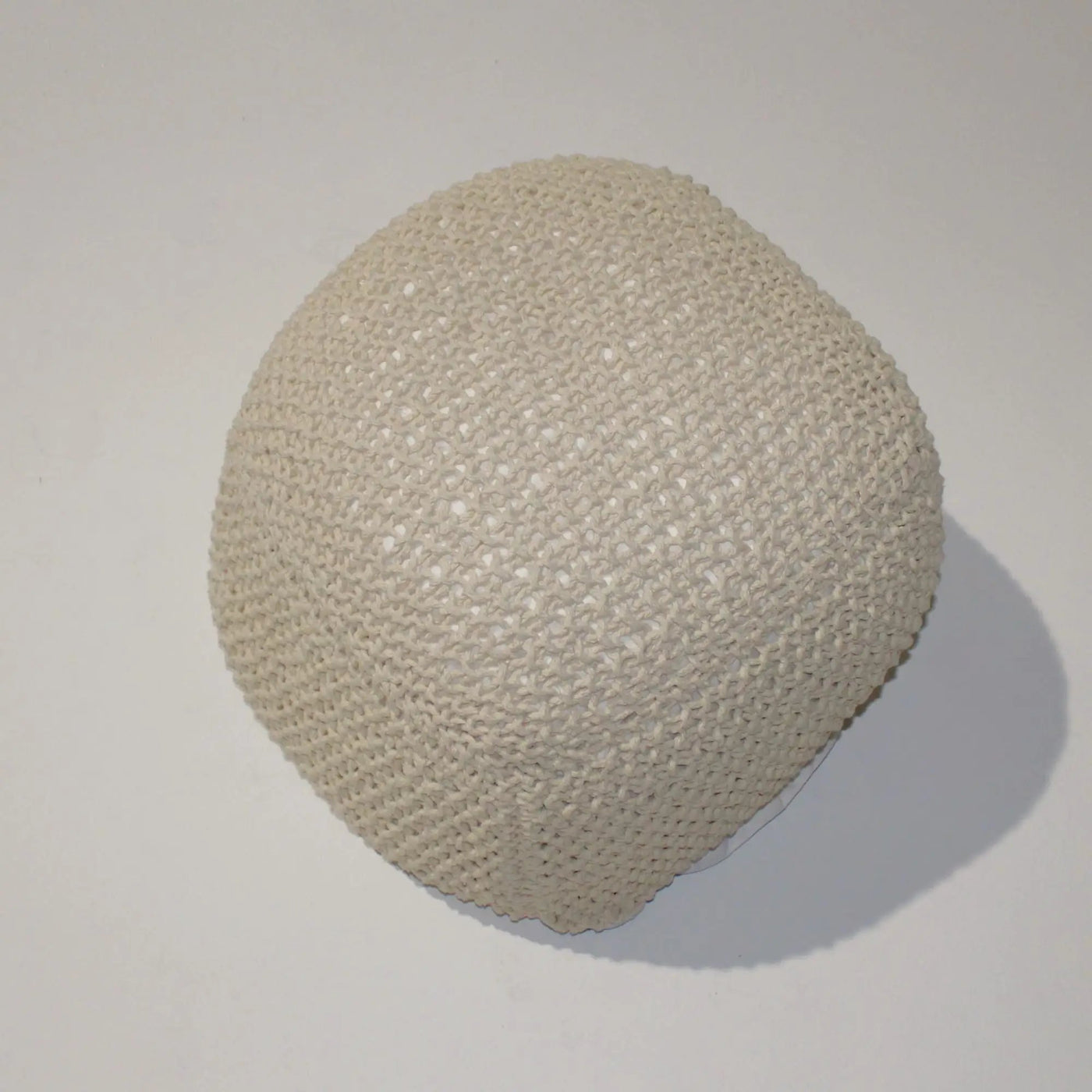 Semi Rounded Pouf, Cable Knitted, Perfect Seating by HouseOfZazla
