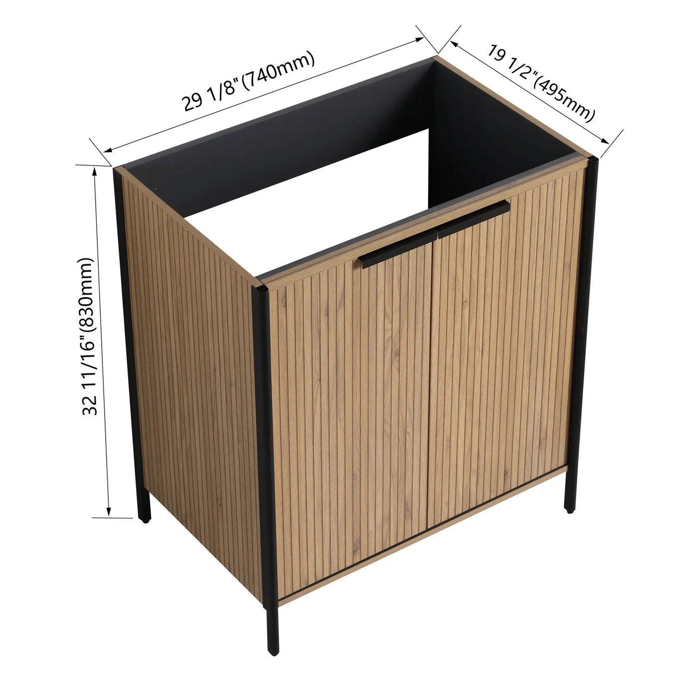 Contemporary Freestanding Bathroom Vanity With Adjustable Shelves by HouseOfZazla