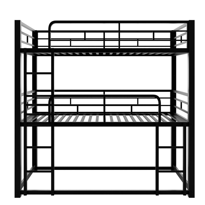 Triple Bunk Bed With Sturdy Construction And Space Saving Design by HouseOfZazla