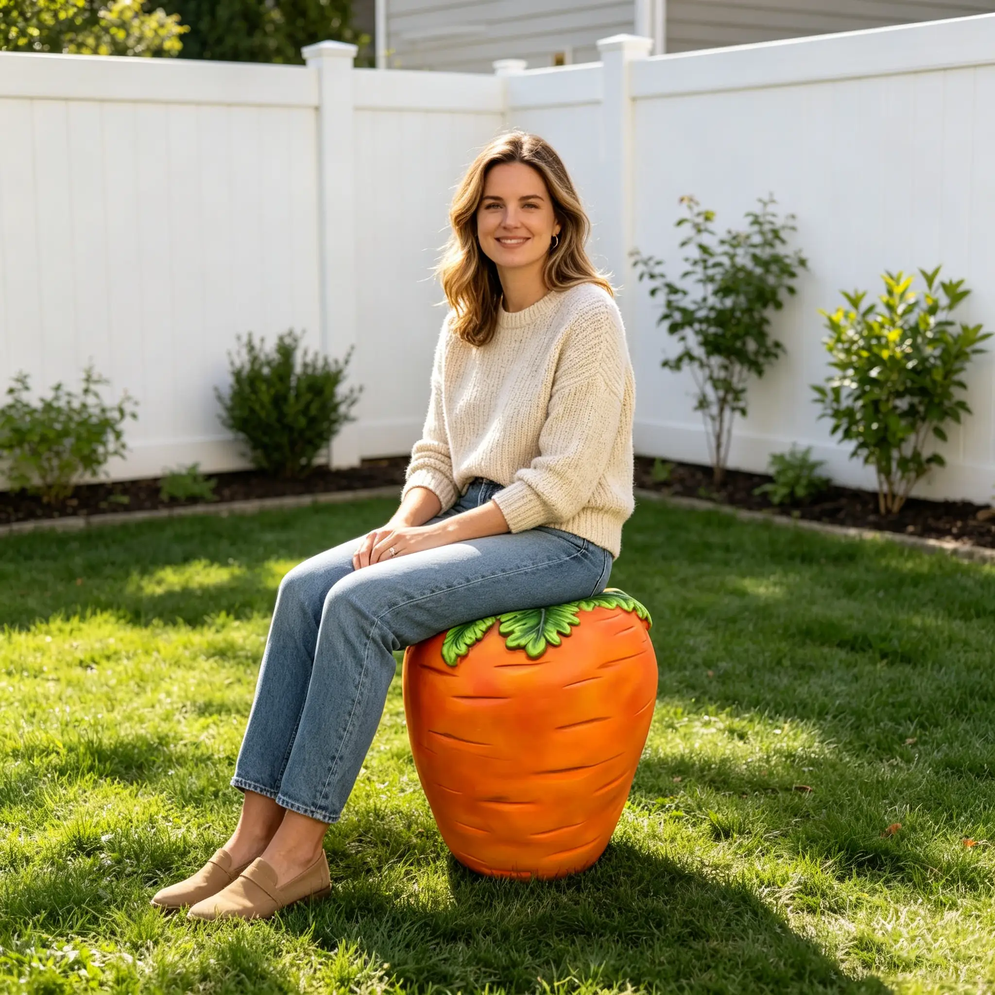 16" Oversized Carrot-Shaped Resin Stool by HouseOfZazla
