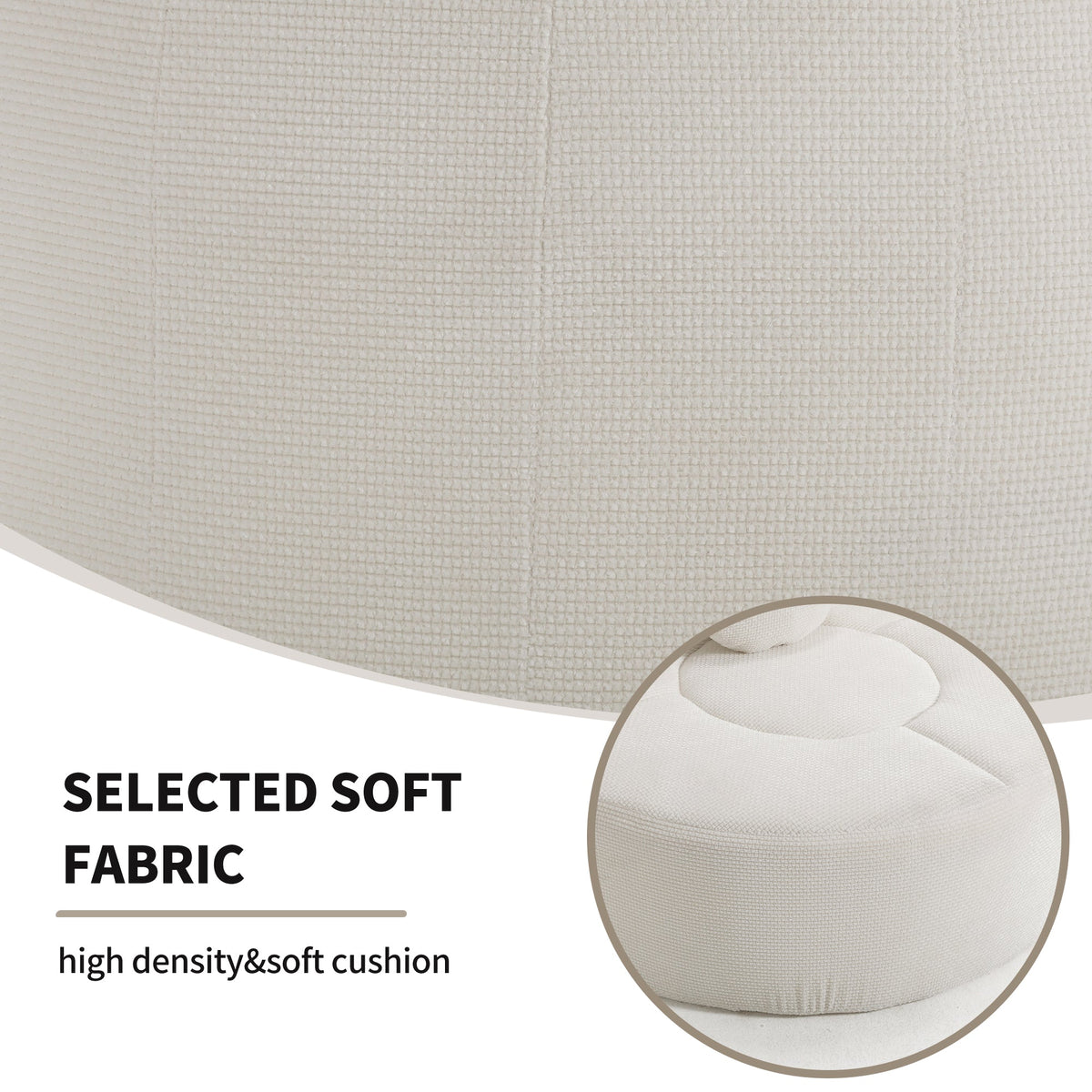 Round Sofa Bed with Memory Foam Sectional Couch, photo 9 of 10