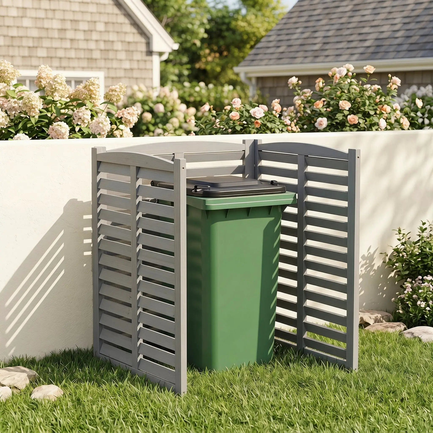 3 Panel Outdoor Wooden Air Conditioner Fence by HouseOfZazla