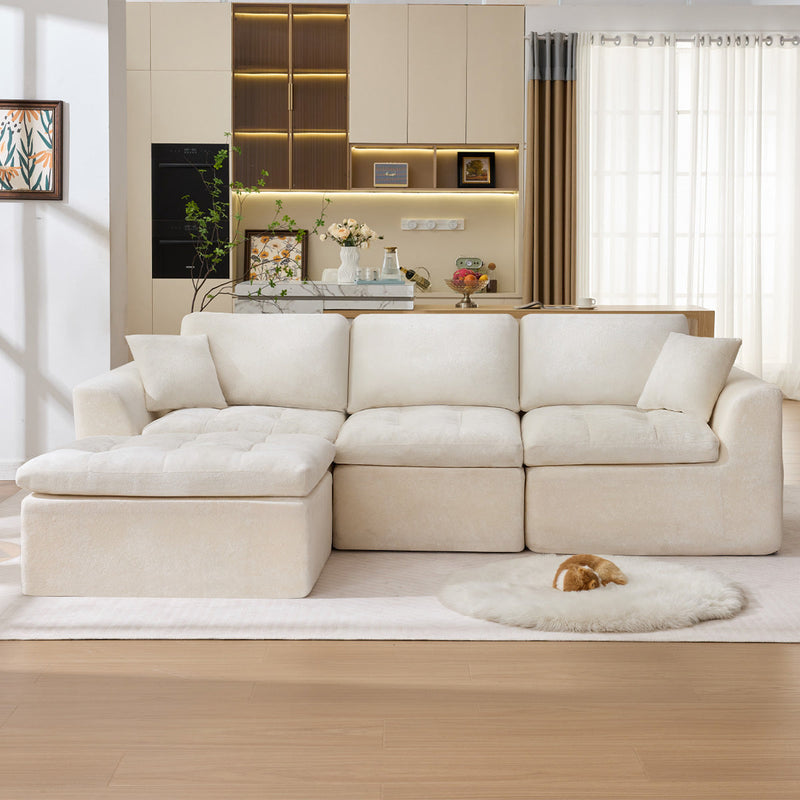110'' Cloud Sectional Couch for Living Room by HouseOfZazla