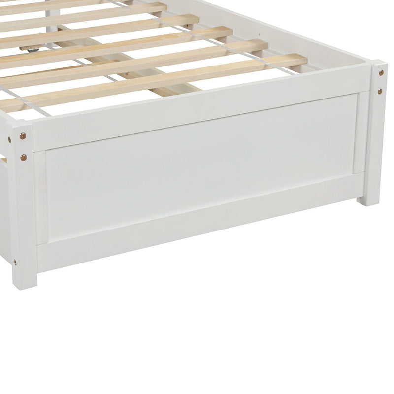 Platform Bed Wood Bed Frame With Trundle by HouseOfZazla