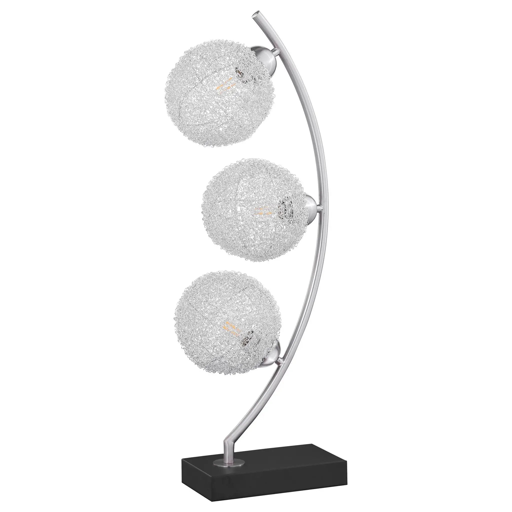 Claudia 30-inch Woven Spherical Metal Table Lamp Black by Unique Piece Furniture