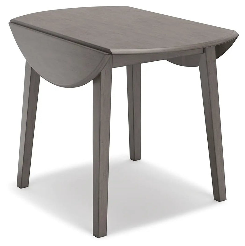Shullden - 5 Pc. - Drop Leaf Table, 4 Side Chairs - Gray by Unique Piece Furniture