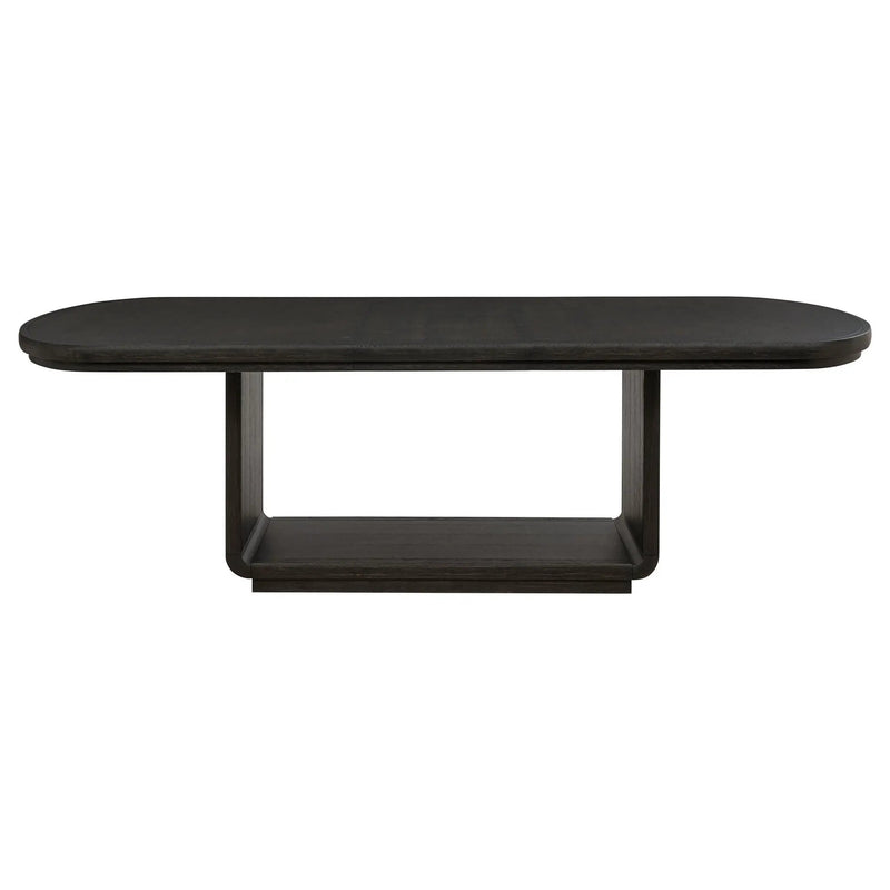 Leandro 78-inch Extension Dining Room Table Burnished Black by Unique Piece Furniture