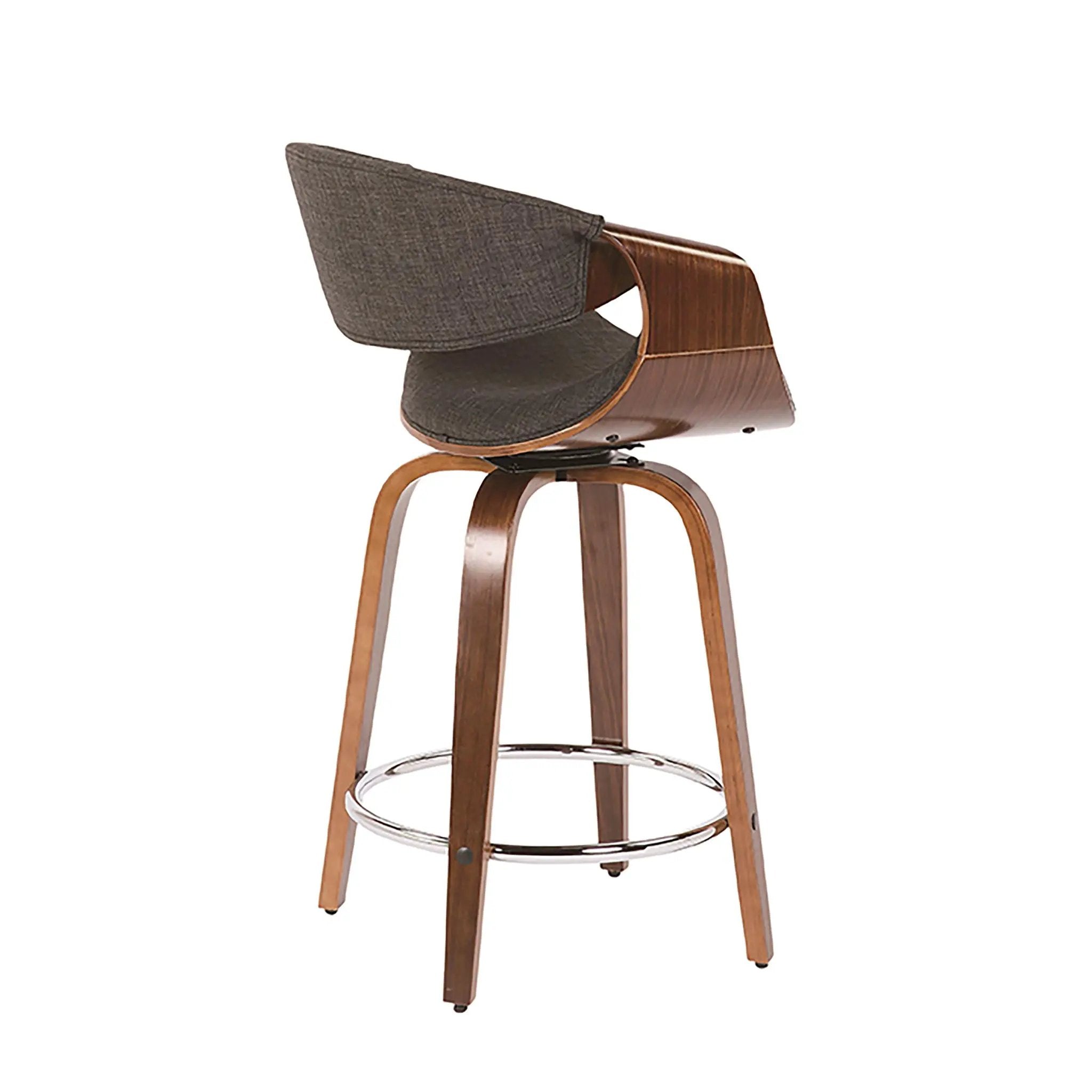 Curvini - Mid Century Modern Counter Stool (Set of 2) by HouseOfZazla