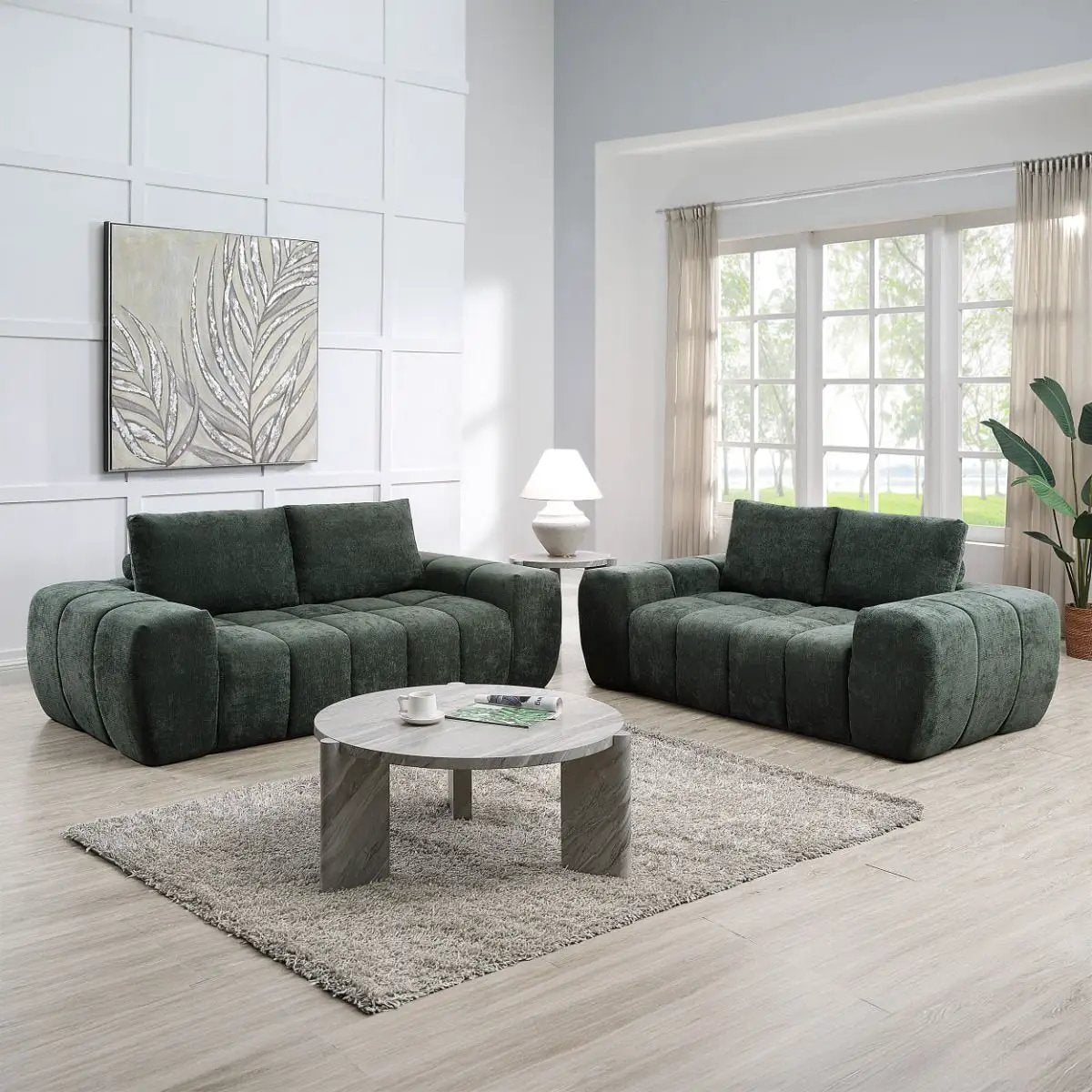 Medwin - Loveseat - Green by Unique Piece Furniture