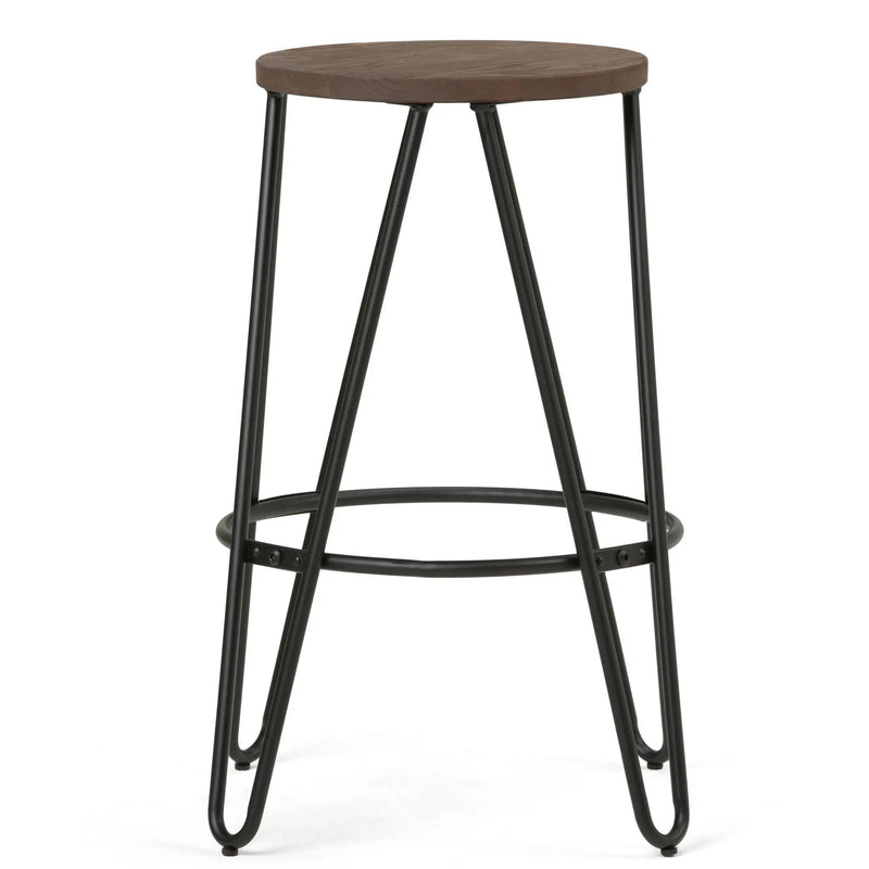 Simeon - Multifunctional Metal Stool With Wood Seat by Unique Piece Furniture